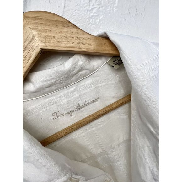 Men's Tommy Bahama Easy Breezer White 100% Linen Shirt XXL 2X  Button Down - Picture 3 of 5